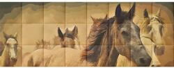 Kerma Design Lovak nyomtatott lovas festmény műbőr falvédő (200x75 cm)