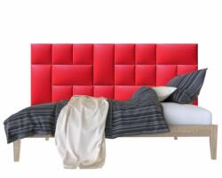 Kerma Design Piros Műbőr falvédő-8 faldekoráció ágy mellé (200x75 cm)