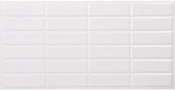 Flexwall PVC Falpanelek FLEXWALL PVC falburkolat White Seam fehér csempe, fehér fuga 96x48 cm, konyha, fürdőszobai