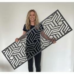  Fali dekorpanel, architektura, 50x150 cm, 3 mm HDF - FP8 fa antracit falburkolat