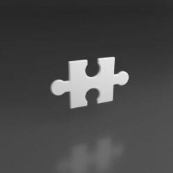  PUZZLE mintás fehér festhető polisztirol falpanel, hungarocell dekor burkolat