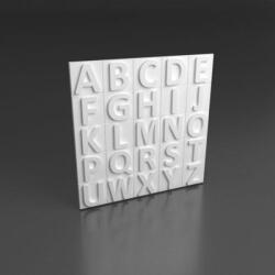 ABC alphabet festhető polisztirol falpanel (50x50cm), betűk