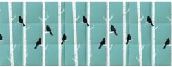 Kerma Design Madarak grafika nyomtatott műbőr falvédő (200x75 cm)