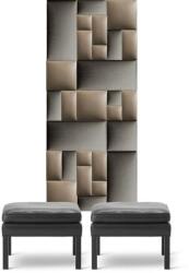 Kerma Design Előszobafal-41 színes Kerma műbőr drapp, szürkésbarna fali panelek