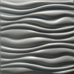  Polistar Flow szürke hullámos polisztirol falpanel (50x50cm), dekor burkolat