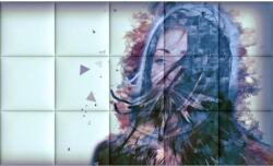 Kerma Design Absztrakt-11 KERMA-110 női arc design art nyomtatott műbőr falikép