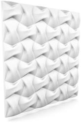  MYWALL KOK fonott mintás festhető fehér falpanel, polisztirol burkolat beltéri (60x60cm)