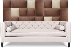 Kerma Design Barna színű modern textil falvédő-11 (200x75 cm) bézs árnyalatú falpanelekkel