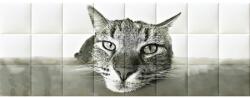 Kerma Design Cat cica macskás nyomtatott műbőr falvédő ágy mellé (200x75 cm)