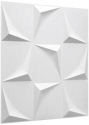 Wallart Beau- Háromszögek 3D környezetbarát falpanel fehér festhető 50x50 cm
