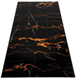  Öntapadós falpanel ARS-04 fekete-sárga márvány, fényes szivacsos 60x30 cm (6 db)