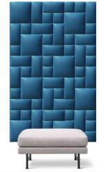 Kerma Design Előszobafal-1 Kerma műbőr 3d design dekor sötétkék színű falpanelekből