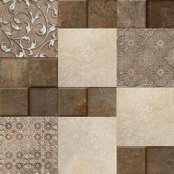  Soner törés- és hőálló konyhai hátfal barna csempe mintával 60x120 cm KF14