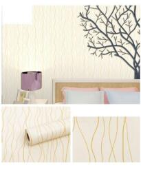  3031 hullám arany 45 cm x 10 m öntapadós tapéta, dekor fólia