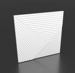  SLOMKI 1 csíkos bordázott fehér festhető polisztirol falpanel (50x50cm), modern burkolat