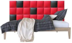 Kerma Design Műbőr falvédő-10 piros fekete falpanelek faldekoráció (200x75 cm)