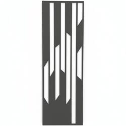  Fali dekorpanel, trapéz mintázat, 50x150 cm, 3 mm HDF - FP10 fa antracit színű falburkolat