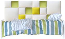 Kerma Design Műbőr falvédő-125 V-45 Kerma panel faldekoráció (200x75 cm) fehér, sárga, zöld panelekből