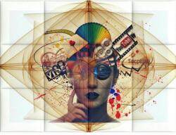 Kerma Design Absztrakt-1 KERMA-96 nyomtatott műbőr sci fi falikép