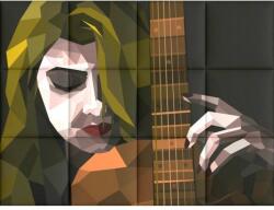 Kerma Design Absztrakt-8 KERMA-103 zene lány hangszer nyomtatott műbőr falikép