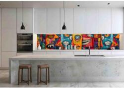  Wallplex PLUS+ falburkoló hőálló konyhapanel Picasso, vízálló falburkolat konyhába 60x120 cm