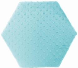  KERMA Hexagon falpanel minky textil gyermek falburkolat, több színben - Világoskék minkyvk1