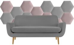 Kerma Design Kerma szürke és rózsaszín színű hatszög trendi műbőr falvédő-34