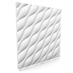  MYWALL DESERT hullámos fehér festhető falpanel, EPS polisztirol burkolat beltérre (60x60cm)