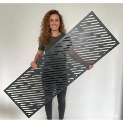  Fali dekorpanel, Vektor minta, 50x150 cm, 3 mm HDF - FP15 fa Antracit színű falburkolat