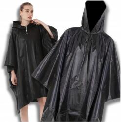 EdiBazzar Fekete vízálló esőponcsó kerékpárra, motorra, unisex ideális (przeciwdeszczowa peleryna na rower wycieczki)