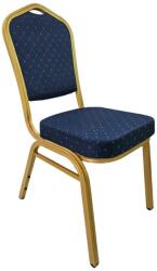 CHAIRS-CS Scaune Horeca cadru auriu cu șezut și spătar albastru