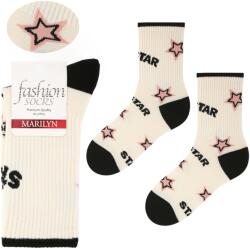 Marilyn Női pamut zokni csillagokkal és feliratokkal Star B51 Marilyn 36/40 (Skarpetki Damskie Bawełniane W Gwiazdki)