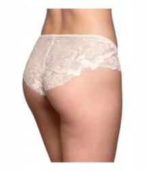 Lormar Easy Bugyi, Size XL, csipkés, krémszínű, virágos minta, 92% poliamid (majtki damskie koronkowe klasyczne)