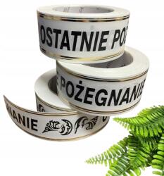  Temetési Kendő Szalag Utolsó Szalag Arany csík 5cm 50y Fekete /arany (Szarfa)