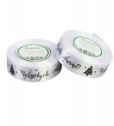  Szalag Szatén Szalag 25mm 23m Dekorációs szalag Boldog Karácsonyt (25mm)