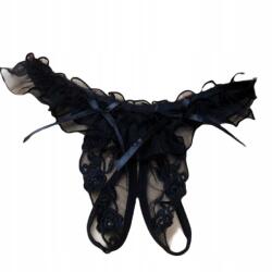 Fashion Nyitott erotikus tanga bugyi csipkével, lyukkal (BD052816)