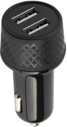 Forever LA-03 autós töltő 2xUSB-A csatlakozással 2, 4A QC 3.0 - fekete