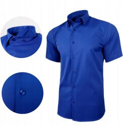  Férfi rövid ujjú pamut ing, kék, XL