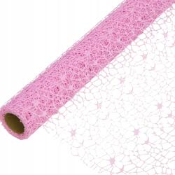 MartineX Virágos organza háló 48cm/5Y Dekoráció Flizelina virágok Korona FR94-10 (fr94-10)