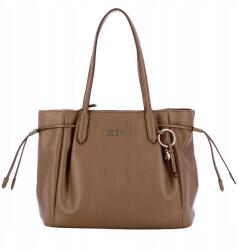 GUESS Női kézitáska Barna táska Tágas Nagy Elegáns Divatos Univerzális (Bag Kolor Do Ręki Kremowa Logo Miejska)