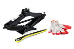  AMIO 2T trapéz emelő racsnis kulccsal + munkakesztyű PREMIUM (02479)