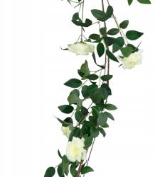 MartineX Mesterséges Rózsa Füzér 1, 8m Falra Erkély Dekoratív Levelek (Girlanda) - allegro - 2 055 Ft