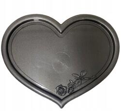 MartineX Szív Mécsestartó Alap síremlékhez Viasz elleni védelem Grafit (Podstawka pod znicz)