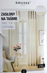 Smukee Készfüggöny szürke szalagos 2 db méret: 140 x 250 cm modell: 242/3 (5905118039827)