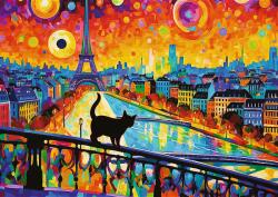 Trefl - Puzzle Cat in Paris - 1 000 piese