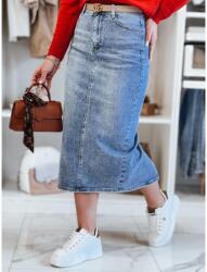 Dstreet Női farmer midi szoknya hasítékkal CY0483 (CY0483)