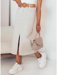 Dstreet Hosszú bézs színű szoknya hasítékkal (CY0449)