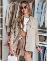 Dstreet Barna színű fodros miniszoknya CY0498 (CY0498)