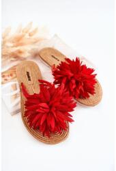 Butosklep Női papucs, piros virággal (SD5136 RED__21274)