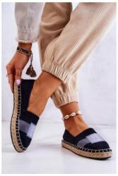 Butosklep Női espadrillák, sötétkék színben, Big Star logóval (JJ274963 BLK__19300)